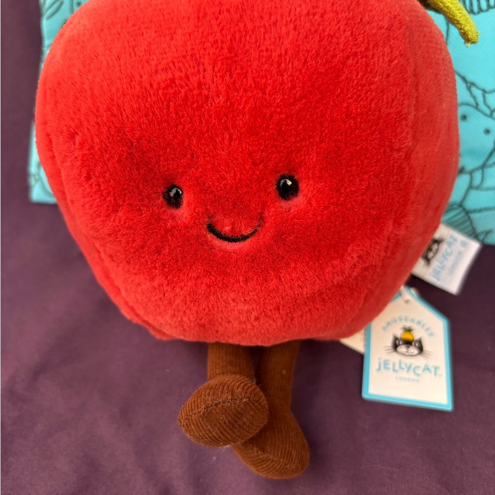 Jellycat AMUSEABLES APPLE Authentic US seller Summer 2025 drop Foodie smile FOMO